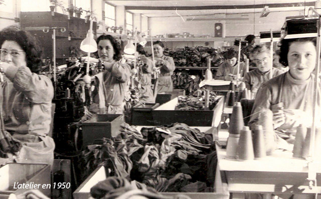 Atelier tricotage 1950